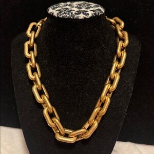 Zara Gold Tone Chain Statement Necklace